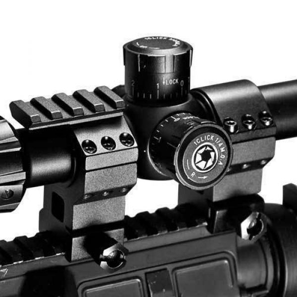 BARSKA Rifle Scope 4 BARSKA Tactical Riflescope Rings (30mm Low)