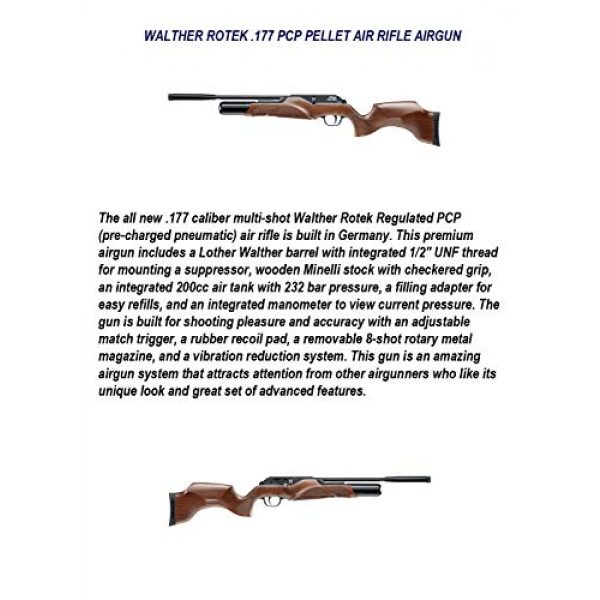 Wearable4U Air Rifle 6 Wearable4U Umarex Walther Rotek PCP Air Rifle Bolt Action with 100ct Paper Targets Lead Pellets Bundle