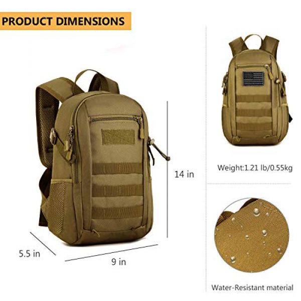 ArcEnCiel Tactical Backpack 3 ArcEnCiel Small Tactical Backpack Military MOLLE Daypack Gear Assault Pack School Camping Bag