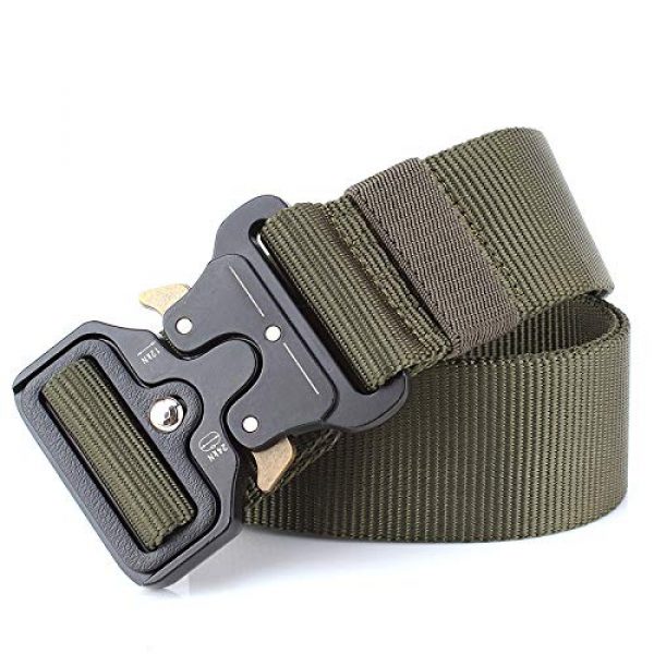 WEWOSKY Tactical Belt 2 WEWOSKY Mens Tactical Belt, W/1.5"-1.7" Military Nylon Waist Belt with Metal Buckle Adjustable Combat Equipment Belt Heavy Duty Army Training Carry Waist Belt