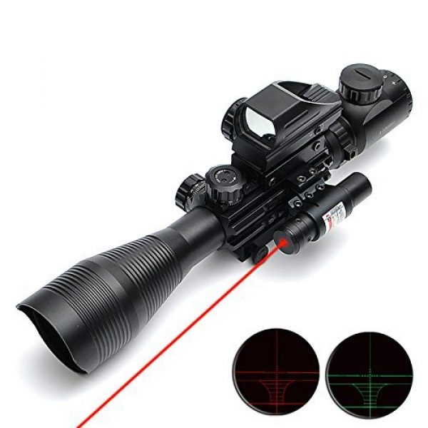BESTSIGHT Rifle Scope 7 BESTSIGHT 4-12X50 Tactical Rifle Sight with Red Dot, Laser Scope and Accessories for Hunting/Shooting
