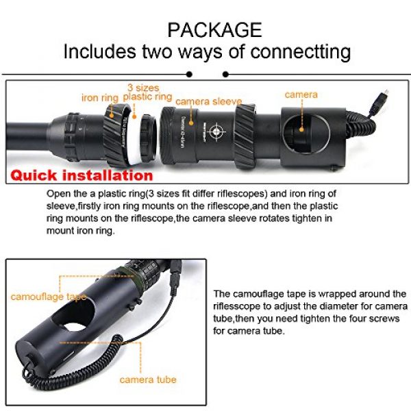 BESTSIGHT Rifle Scope 4 Bestsight DIY Digital Night Vision Scope for Rifle Hunting with Camera and 5" Portable Display Screen