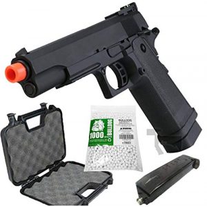 SRC Airsoft Pistol 1 HI-CAPA 5.1 Green Gas Airsoft Pistol Free Speed Loader BBS and Gun Case [Airsoft Blowback]