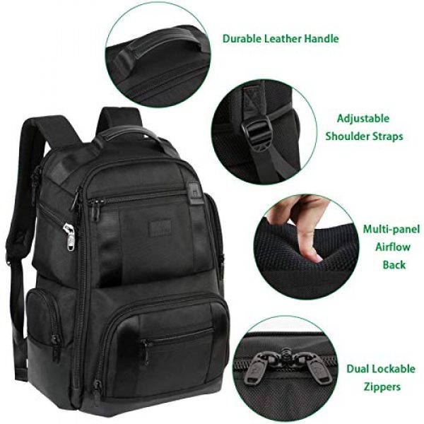 MATEIN Tactical Backpack 4 Laptop Backpack,17 Inch Travel Laptop Backpack for Men Women,Professional Business Carry on Backpack for Notebook, Large Backpack Tsa Friendly Water Resistant High School College Computer Bag, Black
