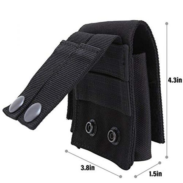 WYNEX Tactical Pouch 4 WYNEX Tactical Cigarette Pouch, Molle Battery Pouches Compact EDC Battery Lighter Storage Bag Lighter Slot Mini Cigar Waist Pack Include U.S.A Patch