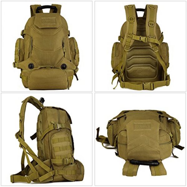 Huntvp Tactical Backpack 7 Huntvp 40L Tactical Military MOLLE Backpack WR 3 Way Modular Pack with Patch