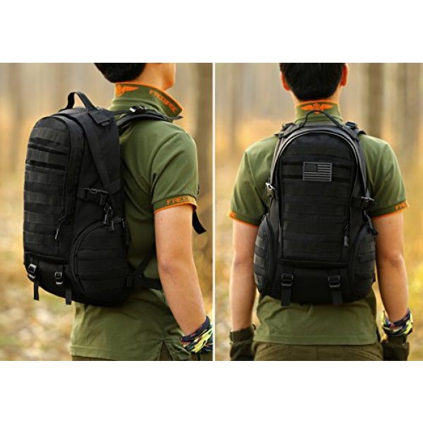 ArcEnCiel Tactical Backpack 7 ArcEnCiel Tactical Backpack Military Army Day Assault Pack Molle Bag with Patch - Rain Cover Included