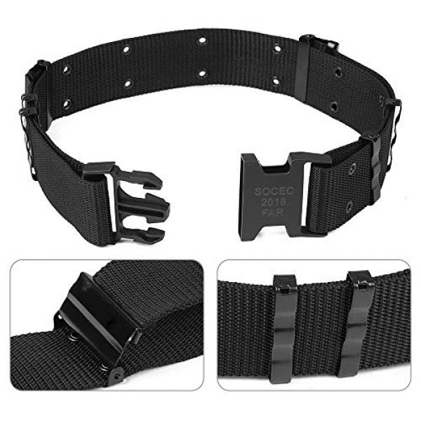 Lixada Tactical Belt 2 Lixada 2 Pack Heavy Duty Belt Nylon Tactical Combat Police Utility Belt Load Bearing Waist Belt with Quick Release Buckle