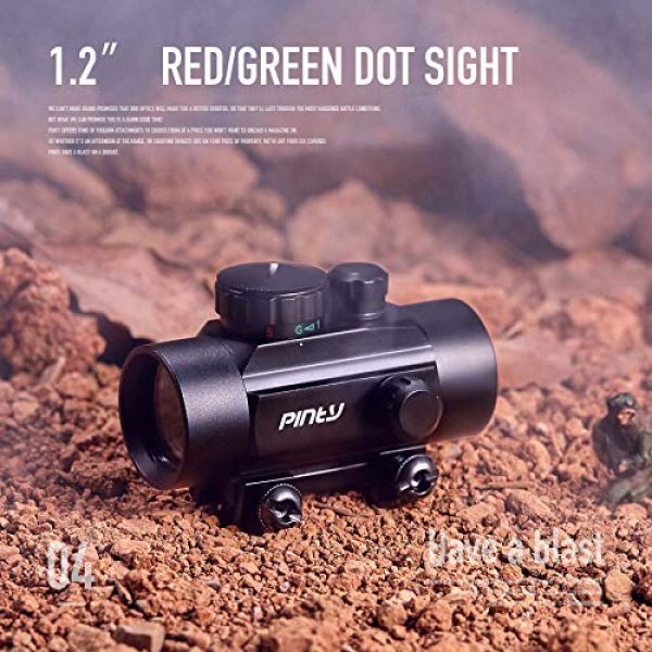 Pinty Rifle Scope 2 Pinty 30mm Reflex Red Green Dot Sight Scope 0.5 MOA with Flip Up Lens Cover Cap