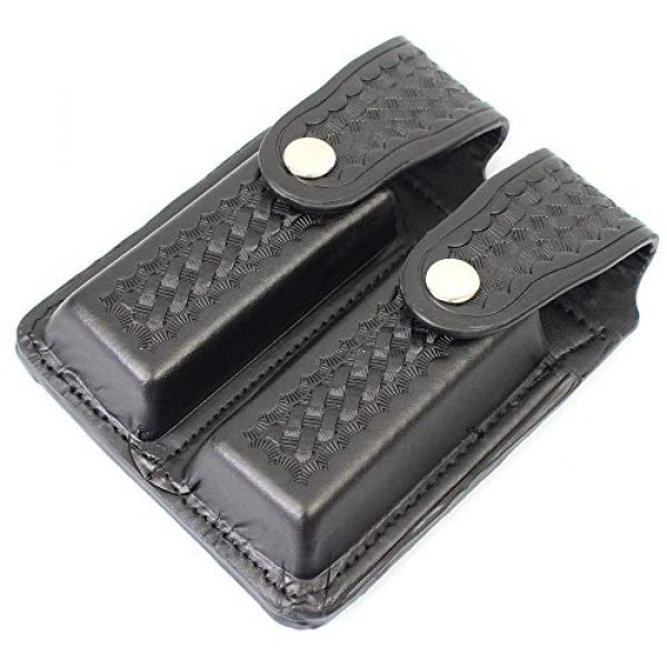 ROCOTACTICAL Tactical Pouch 6 ROCOTACTICAL Basketweave Double Magazine Pouch, Snap Double Handgun Double Mag Pouch, for 2.25" Duty Belts, Fits Glock 17, Belt Loop
