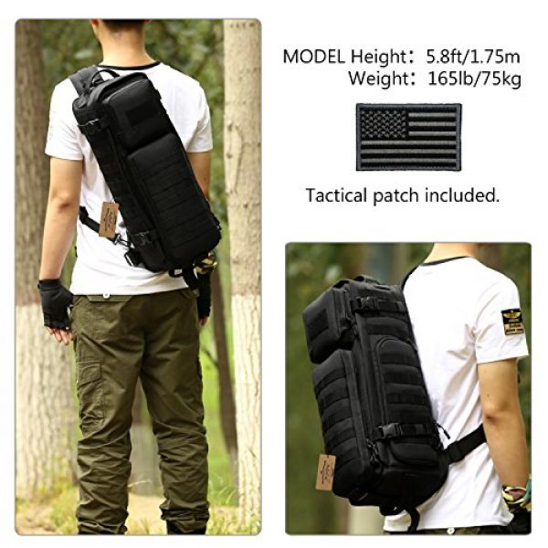 ArcEnCiel Tactical Backpack 2 ArcEnCiel Tactical Sling Pack Military Molle Chest Crossbody Shoulder Bags With Patch