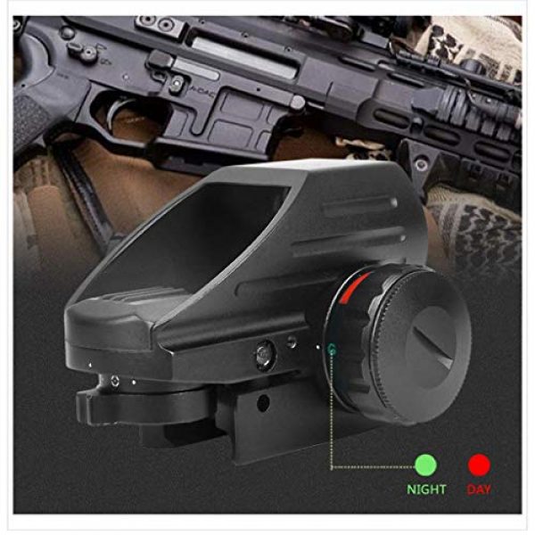 AJDGL Rifle Scope 3 AJDGL 1x22x33mm Tactical Red Dot Sight- Optical Holographic Scope with 4 Reticles Patterns Adjustable Brightness for Shooting Hunting