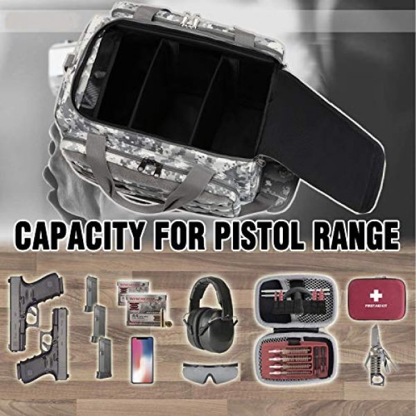 YUOTO Tactical Backpack 5 YUOTO Tactical Pistol Range Bag Gun Ammo Shooting Duffle Bag