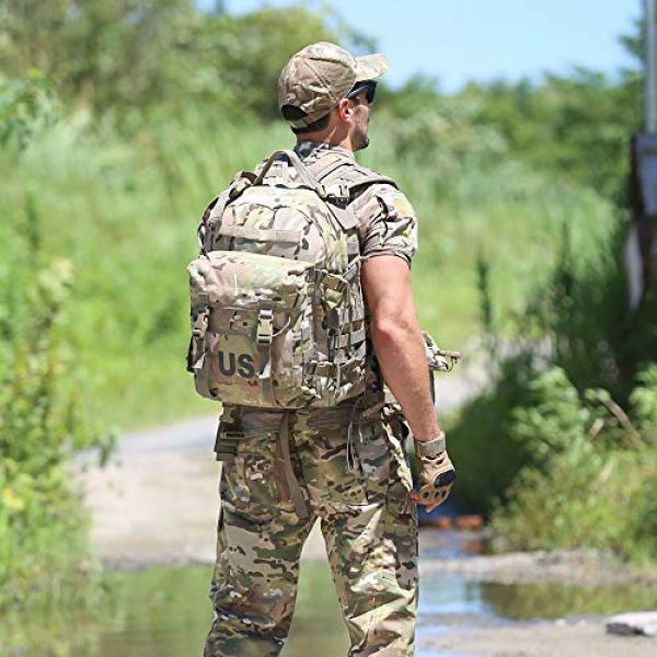 MT Tactical Backpack 6 MT Military Army MOLLE 2 Tactical Assault Backpack, Rifleman 3 Day Pack, Medium Rucksack for Outdoor, Hiking and Bug Out, Multicam Camo