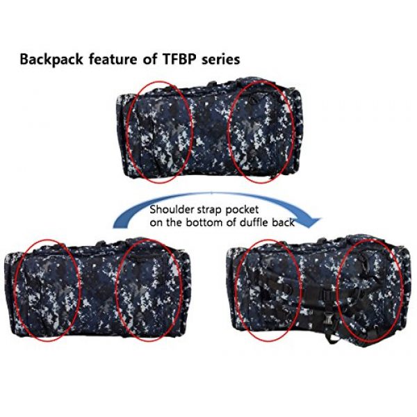 Nexpak Tactical Backpack 6 Nexpak 26" 3800cu.in Tactical Duffel Range Backpack TFBP126 DMBK (Navy Blue) Digital Camouflage