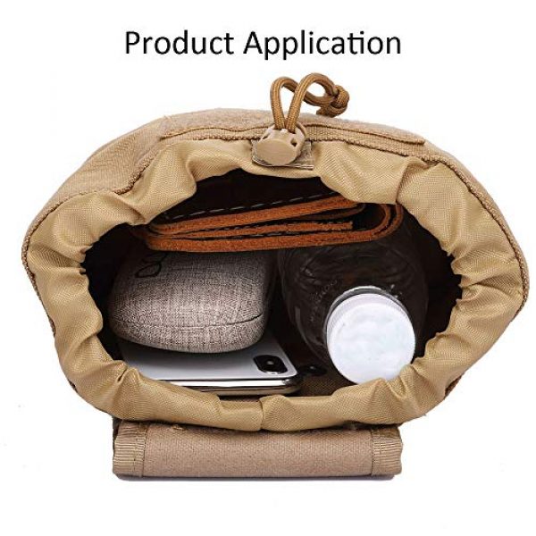 Generies Tactical Pouch 5 Generies Molle Dump Pouch Usuit Drawstring Magazine Pouch Folding Adjustable Bag Utility Recovery Pouch for Camping Hiking Outdoor Activities