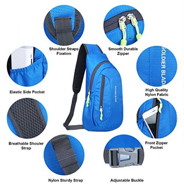 Peicees Tactical Backpack 2 Peicees Sling Backpack Shoulder Chest Crossbody Bag Purse Lightweight Waterproof Daypack for Men Women