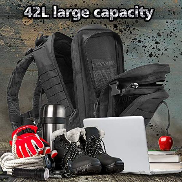 EMDMAK Tactical Backpack 2 EMDMAK Military Tactical Backpack, 42L Large Military Pack Army 3 Day Assault Pack Molle Bag Rucksack for Outdoor Hiking Camping Hunting