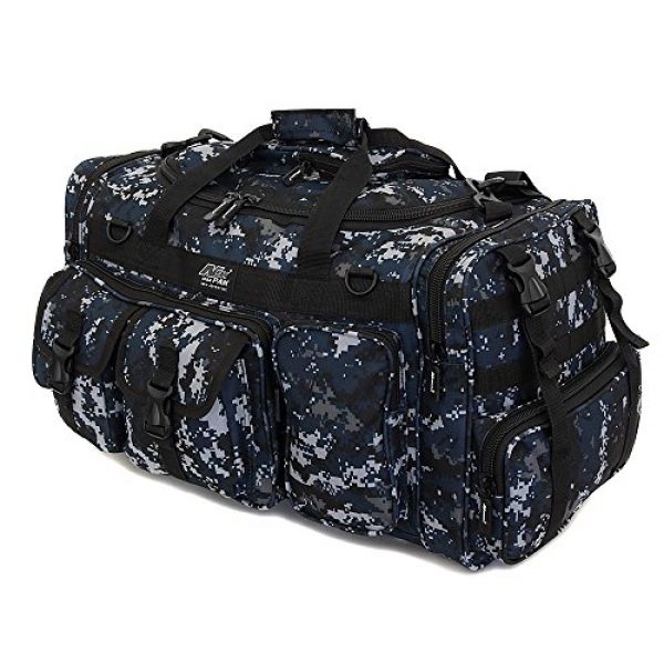 NPUSA Tactical Backpack 2 Mens 26 Inch Navy Digital Camo Tactical Bag with Key Ring Carabiner