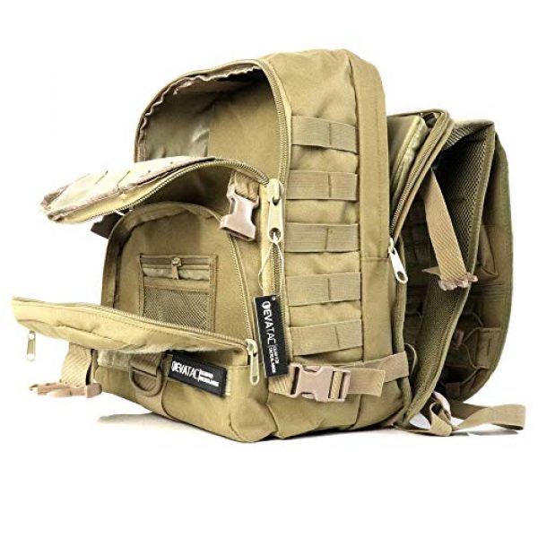 Evatac Tactical Backpack 3 Evatac Tactical Backpack for Military Combat | Large Size Khaki 35L 600D Molle Bug Out Bag Or Every Day Travel Back Pack.