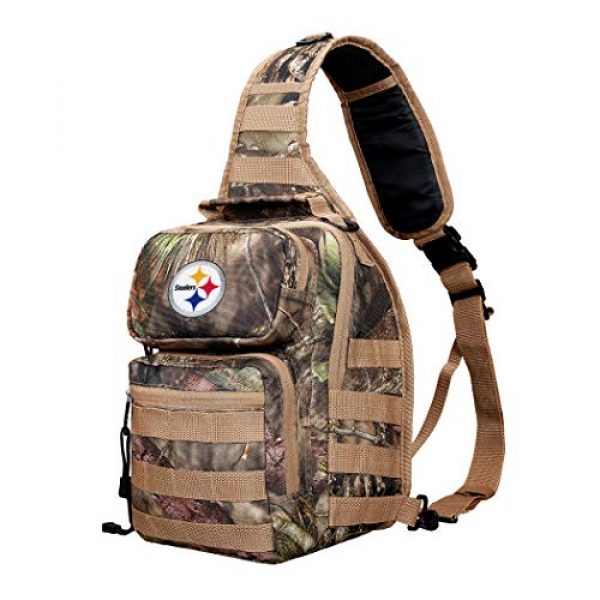 The Northwest Company Tactical Backpack 2 Officially Licensed NFL Flyover Tactical Slingpack, 12", Mossy Oak