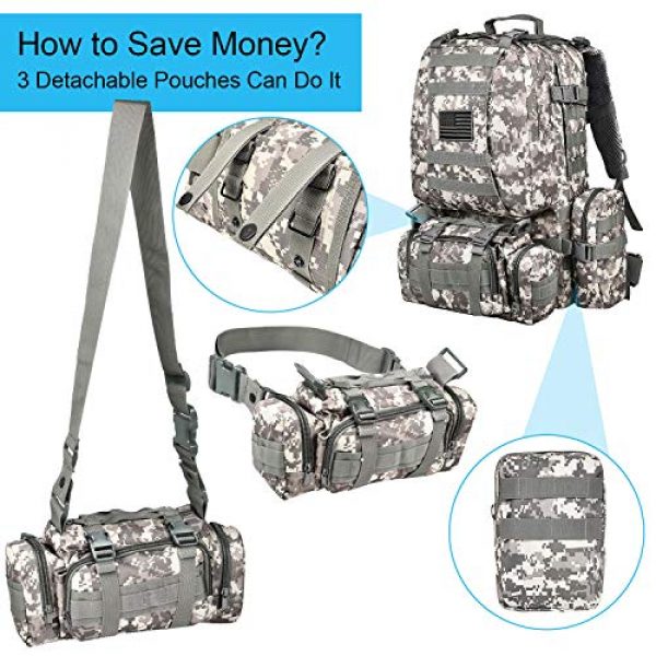 CVLIFE Tactical Backpack 5 CVLIFE Tactical Backpack Military Army Rucksack Assault Pack Built-up Molle Bag