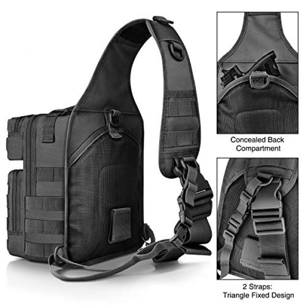 CVLIFE Tactical Backpack 6 CVLIFE Tactical Sling Bag Pack Military Rover Shoulder Sling Backpack Molle Range Bag EDC Small Day Pack with Padding Pocket
