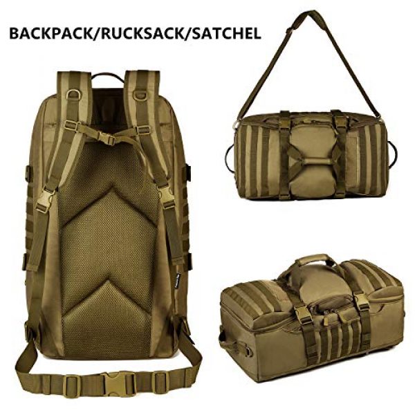 Protector Plus Tactical Backpack 2 Protector Plus Tactical Travel Backpack 60L Military MOLLE Duffel Bag Luggage Suitcase Hiking Camping Outdoor Rucksack (Rain Cover & Patch Included)