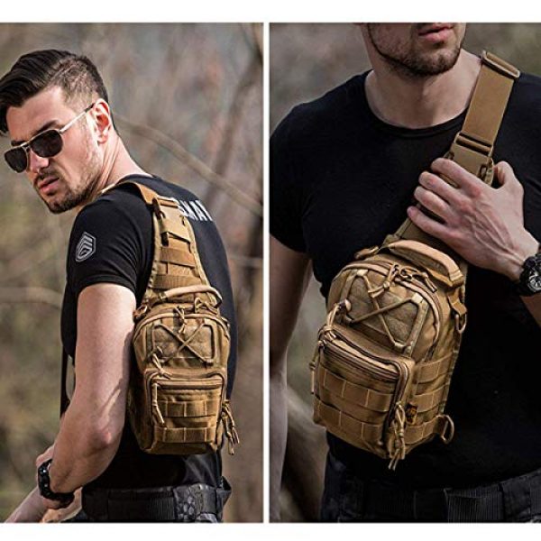 FAMI Tactical Backpack 6 FAMI Outdoor Tactical Bag Backpack, Military Sport Bag Pack Sling Shoulder Backpack Tactical Satchel for Every Day Carry