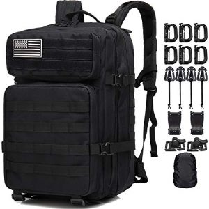 Createy Tactical Backpack 1 Createy Military Tactical Backpack, Large Army 3 Day Assault Pack 45L Molle Bag Rucksack Bug Out Bag Daypacks with Molle System for Camping Hunting Hiking Traveling