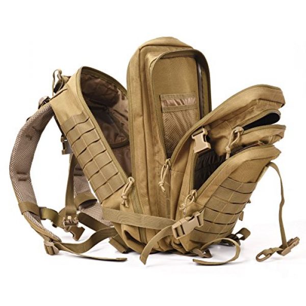 REEBOW GEAR Tactical Backpack 2 Military Tactical Assault Pack Backpack Army Molle Bug Out Bag Backpacks Small Rucksack for Outdoor Hiking Camping Trekking Hunting Brown