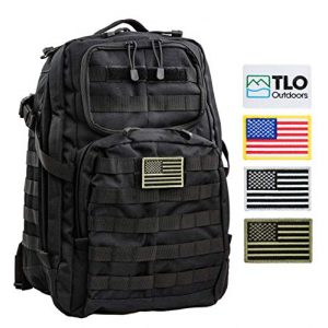 TLO Outdoors Tactical Backpack 1 TLO TacPack24 Tactical Backpack - 40L Storage Daypack, Rucksack with MOLLE, Patches