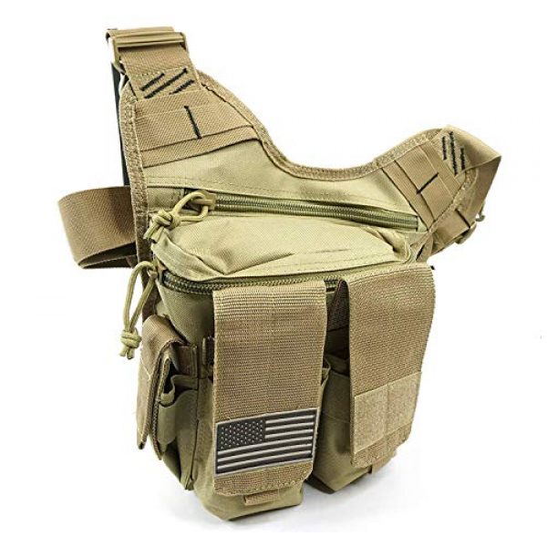 K-Cliffs Tactical Backpack 1 Rapid Deployment Push Pack Tactical Range Bag Responders Utility Sling Bags Tan