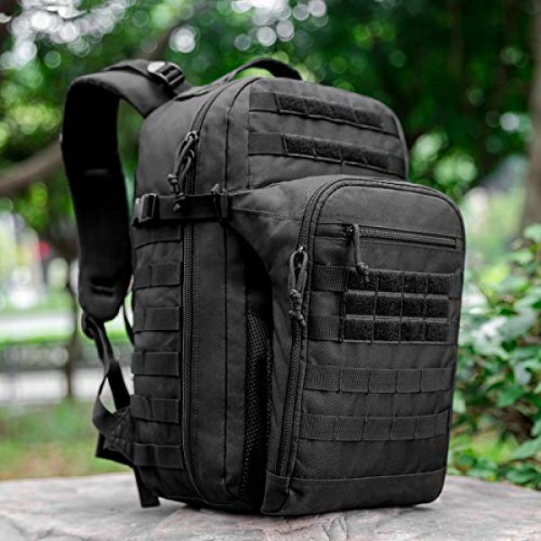 SHARKMOUTH Tactical Backpack 4 SHARKMOUTH Tactical Backpack, Large Army 3 day Assault Pack Bag Rucksack, 42L Military MOLLE Backpacks