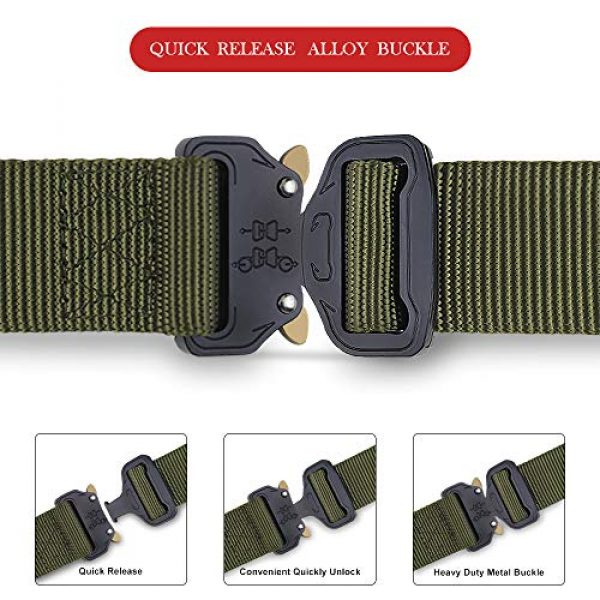 skyweo Tactical Belt 2 skyweo Men Tactical Belt Heavy Duty Belt, Nylon Military Rigger Belts Heavy Duty Work Beltwith Quick-Release Metal Buckle, Gift with Tactical Molle Pouch and Hook