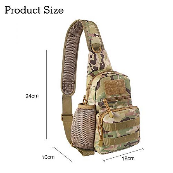 EDOBIL Tactical Backpack 7 EDOBIL Tactical Bag, Messenger Bag Best Outdoor Sling Bag for Men and Women - Small One Military Bag for Trekking,Camping,Hiking,Cycling Rover Sling Daypack