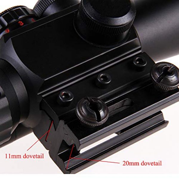 MUJING Rifle Scope 5 MUJING Tactical 3.5-10x40 Adjustable Dovetail Optics Rifle Scope Fit 11mm or 20mm Picatinny Rail