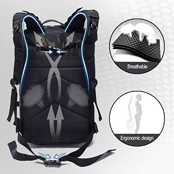 Monoki Tactical Backpack 4 Monoki Military Tactical Backpack, Army 3 Day Assault Pack,42L Molle Bag Rucksack
