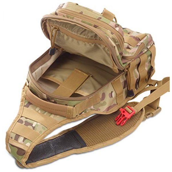 EverTac Tactical Backpack 3 Small Tactical Shoulder Sling Pack w/Molle EDC (CP MultiCam)