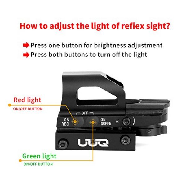 UUQ Rifle Scope 5 UUQ 4-16x50 Tactical Rifle Scope Red/Green Illuminated Range Finder Reticle W/Green Laser Sight and Holographic Reflex Dot Sight