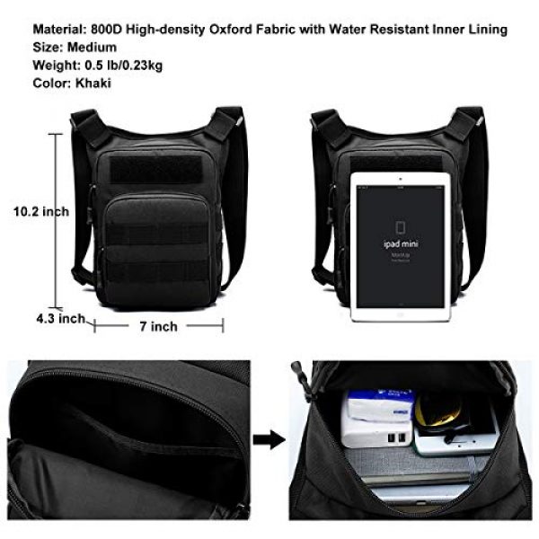 BraveHawk OUTDOORS Tactical Backpack 7 BraveHawk OUTDOORS Shoulder Messenger Bag, 800D Military Nylon Oxford Water Resistant EDC MOLLE Tactical Crossbody Pack Outdoor Daypack Organizer