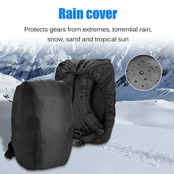 ProCase Tactical Backpack 6 ProCase Military Tactical Backpack, 48L Large Rucksack 3 Day Outdoor Army Assault Molle Pack Go Bag Backpacks -Black