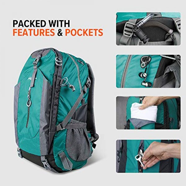 OutdoorMaster Tactical Backpack 4 OutdoorMaster Hiking Backpack 45L - Travel Carry-On Backpack w/Waterproof Cover