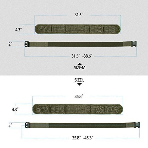 EXCELLENT ELITE SPANKER Tactical Belt 2 EXCELLENT ELITE SPANKER Military Waist Belt Multi-Purpose Molle Padded Patrol Belt Outdoor Sports Equipment