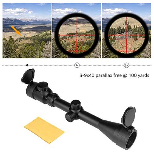 TW TWOD Rifle Scope 6 Twod 3-9x40mm Rifle Scope w/BDC Illuminated Reticle Rifle Scope