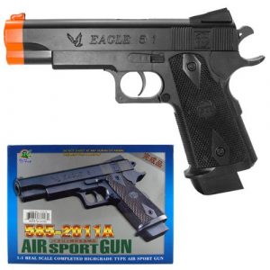 DPCI Airsoft Pistol 1 airsoft eagle 5 1 model# 585-2011a gun pistol 1 1 real scale highgrade type air sport gun 2011a fps 95 size 8.5(Airsoft Gun)