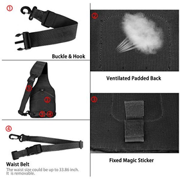 G4Free Tactical Backpack 4 G4Free Tactical Sling Bag Backpack Military Rover Shoulder Sling Pack Molle EDC Small Crossbody Chest Pack