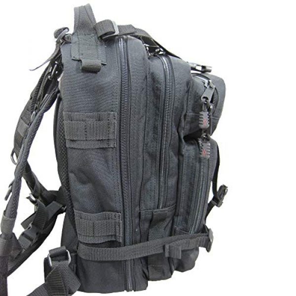 Flying Circle Tactical Backpack 2 Presidio Tactical Assault Backpack - Military Approved Compact Backpack Made of Water Resistant 900 Denier Polyester - Good from School to Combat - Features Large Center Pocket & MOLLE Webbing [Black]