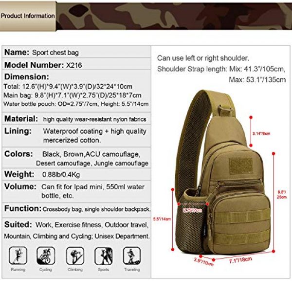 Huntvp Tactical Backpack 3 Huntvp Small Tactical Sling Chest Pack Bag Molle Daypack Backpack Military Crossbody