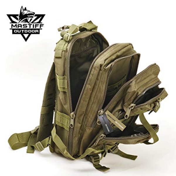 Mastiff Outdoor Tactical Backpack 6 Military Tactical Pack Backpack Army Molle Bug Out Bag Small Rucksack Outdoor Hiking Camping Trekking Hunting